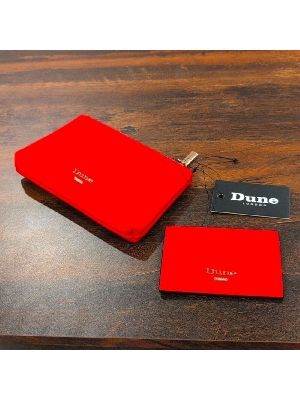 RED Wallet &Credit Card Holder Gift Set .Pouch Style by Dune London.